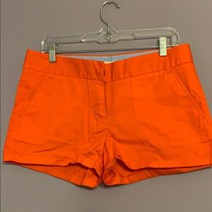 JCrew orange chino shorts